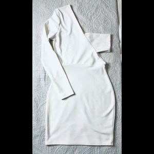 Asymmetrical White Dress